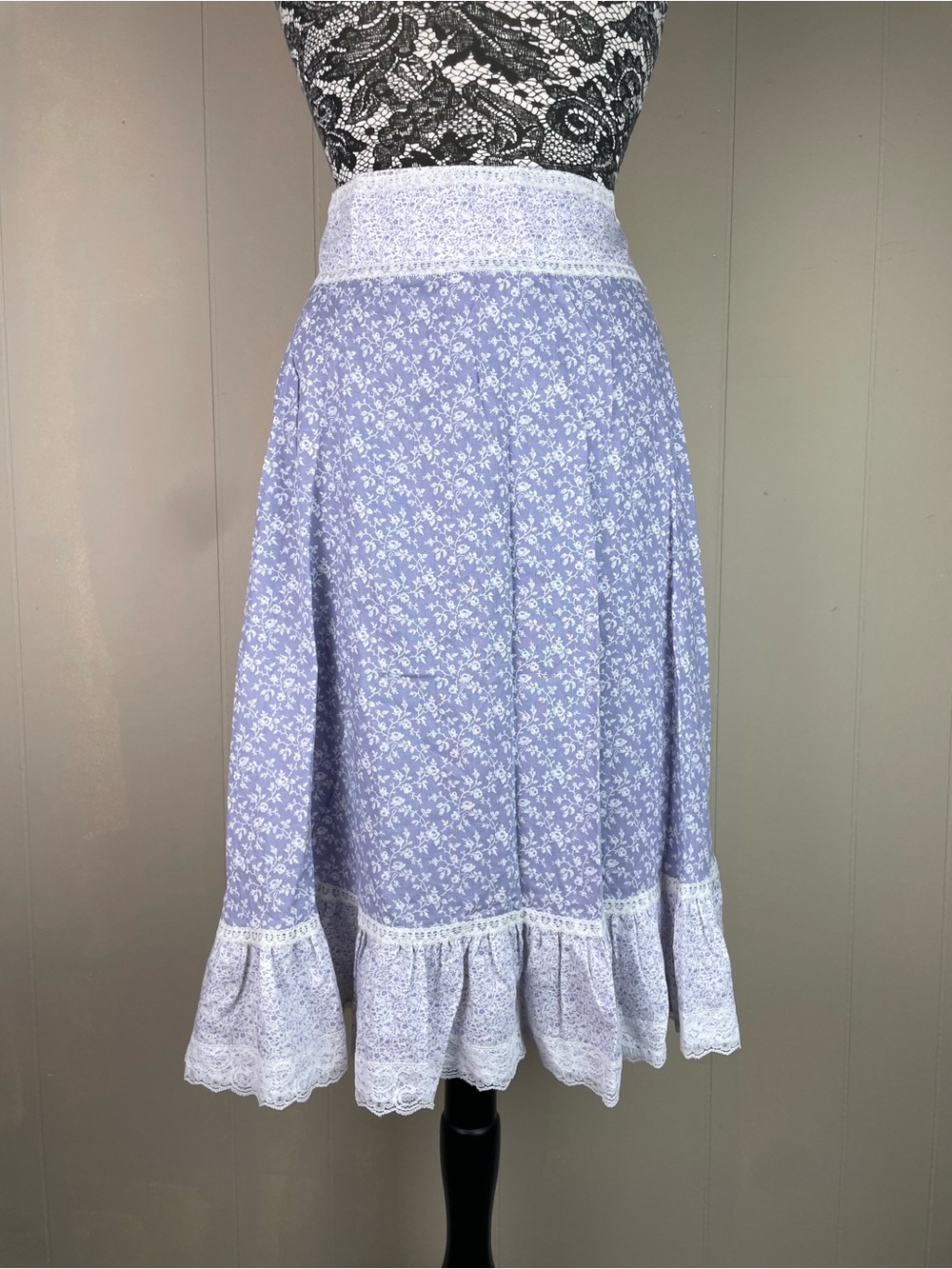 Vintage JCPenney Fashions Lilac Floral Skirt Button Front Women’s Size 5 - Picture 5 of 6